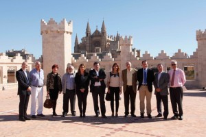 Els representants ciutadans al terrat de la Llotja