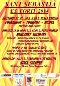 CARTELL SANT SEBASTIÀ ES FORTÍ 2014